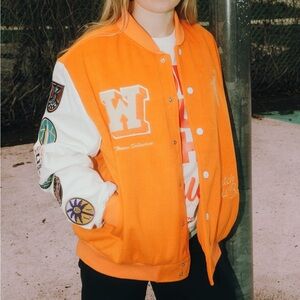 NWT Peace Collective US M Women Run the Court WNBA Letterman Jacket